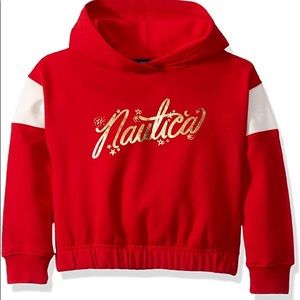 NAUTICA STRIPE SLEEVE HOODED SWEATSHIRT 🍭💕